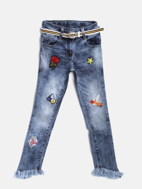 

Tiny Girl Blue Regular Fit Mid-Rise Clean Look Stretchable Jeans
