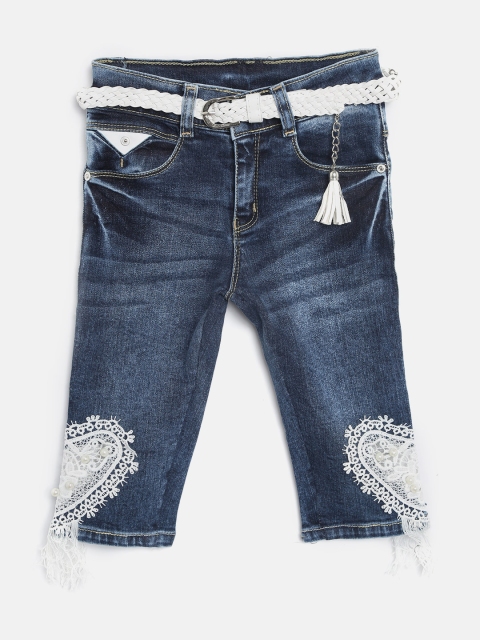 

Tiny Girl Girls Blue Solid Regular Fit Capris