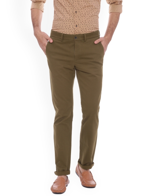 

Basics Men Khaki Tapered Fit Solid Chinos