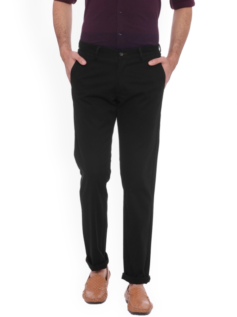 

Basics Men Black Tapered Fit Solid Chinos