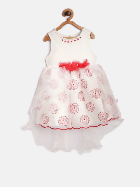 

Tiny Girl White Embellished Net Fit & Flare Dress