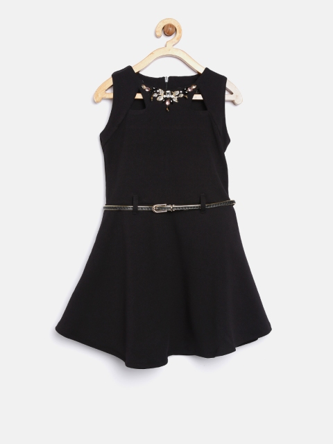 

Tiny Girl Girls Black Embellished Detail Fit & Flare Dress