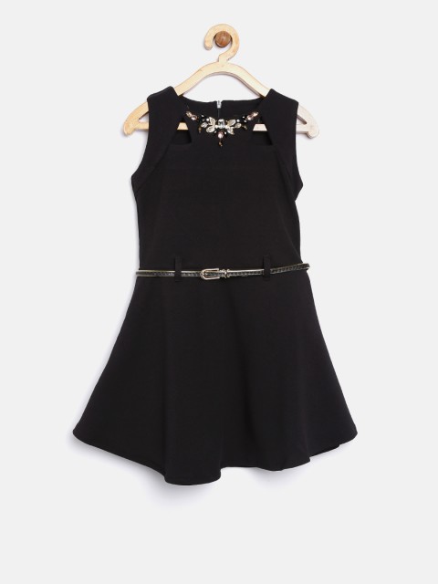 

Tiny Girl Girls Black Embellished Detail Fit & Flare Dress