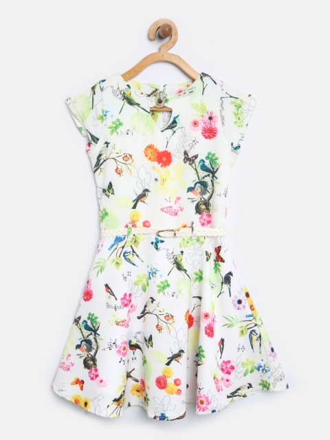 

Tiny Girl Off-White Printed Fit and Flare Dress