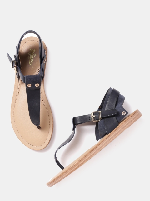 

Roadster Women Navy Blue Solid Open Toe Flats