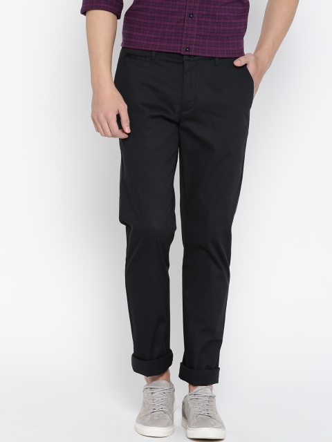 

Blackberrys Men Black Sharp Fit Solid Trousers