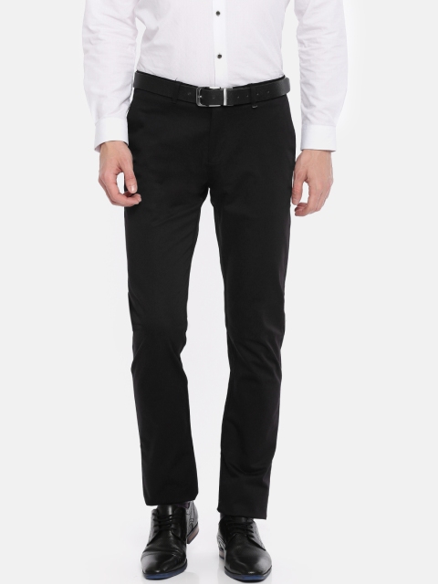 

Blackberrys Men Black Sharp Fit Solid Trousers