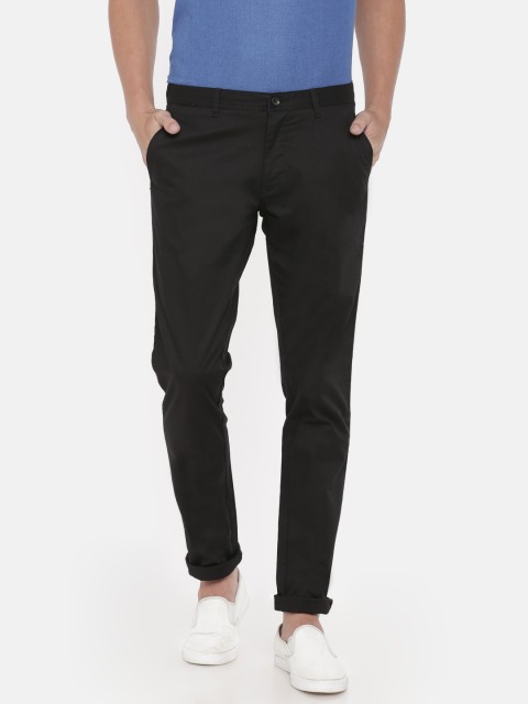 

Blackberrys Men Black Sharp Fit Solid Trousers