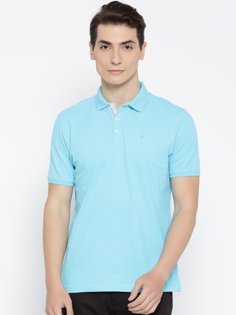 

Blackberrys Men Blue Solid Polo Collar T-shirt