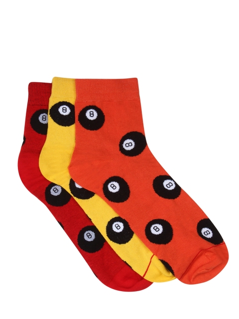 

Soxytoes Men Pack of 3 Printed Socks, Red