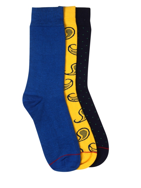

Soxytoes Men Pack of 3 Printed Socks, Blue