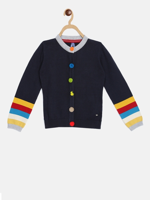 

Blue Giraffe Girls Navy Blue Solid Sweater