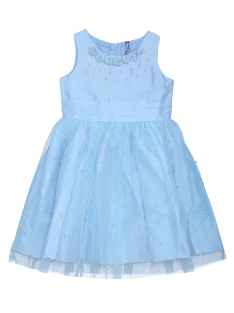 

Blue Giraffe Girls Blue Embellished Fit and Flare Dress