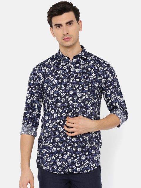

Jack & Jones Men Blue Slim Fit Printed Casual Shirt