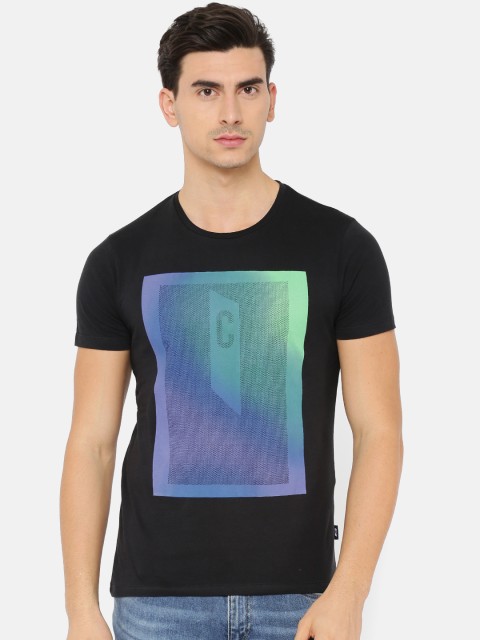 

Jack & Jones Men Black Printed Round Neck T-Shirt