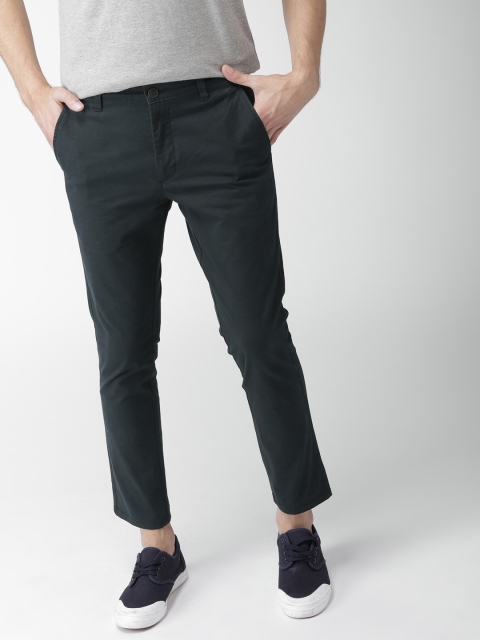 

Mast & Harbour Men Navy Slim Fit Solid Chinos, Navy blue