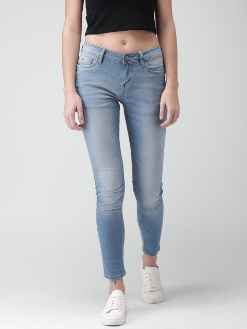 

Mast & Harbour Women Blue Skinny Fit Mid-Rise Clean Look Stretchable Jeans