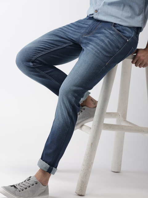 

Mast & Harbour Men Blue Skinny Fit Mid-Rise Clean Look Stretchable Jeans