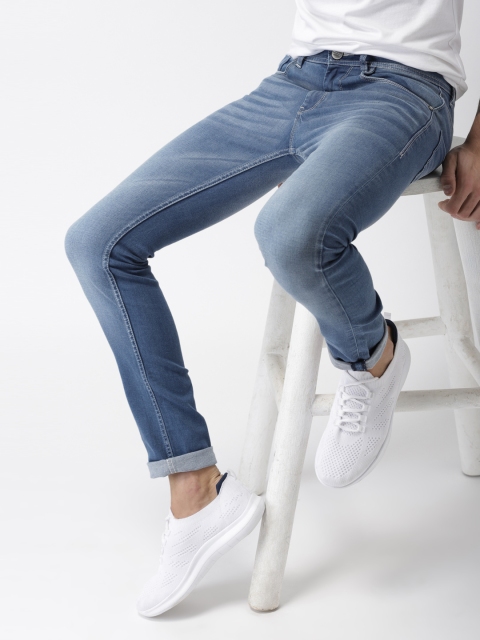 

Mast & Harbour Men Blue Skinny Fit Mid-Rise Clean Look Stretchable Jeans