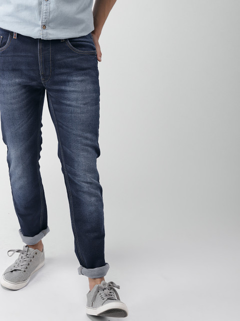 

Mast & Harbour Men Blue Slim Fit Mid-Rise Clean Look Stretchable Jeans