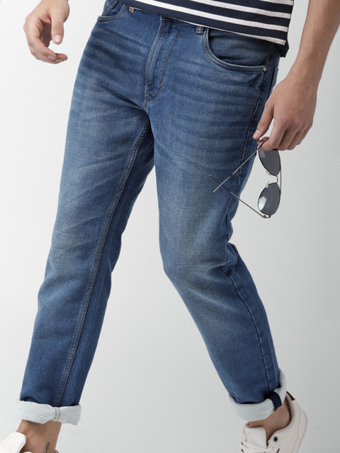 

Mast & Harbour Men Blue Slim Fit Mid-Rise Clean Look Stretchable Jeans
