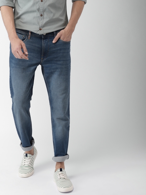 

Mast & Harbour Men Blue Slim Fit Mid-Rise Clean Look Stretchable Jeans