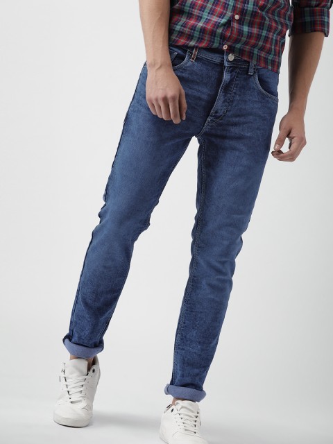 

Mast & Harbour Men Blue Slim Fit Mid-Rise Clean Look Stretchable Jeans