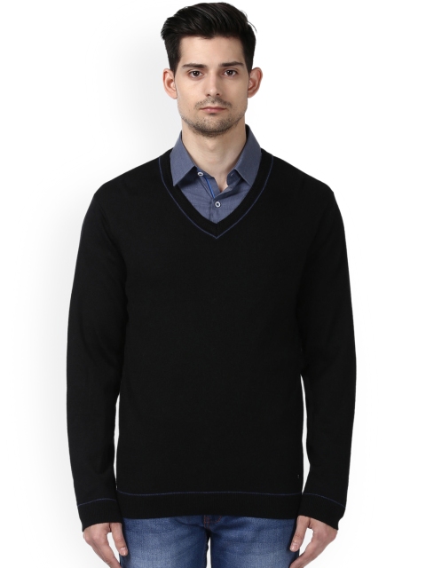 

Park Avenue Men Black Solid Pullover