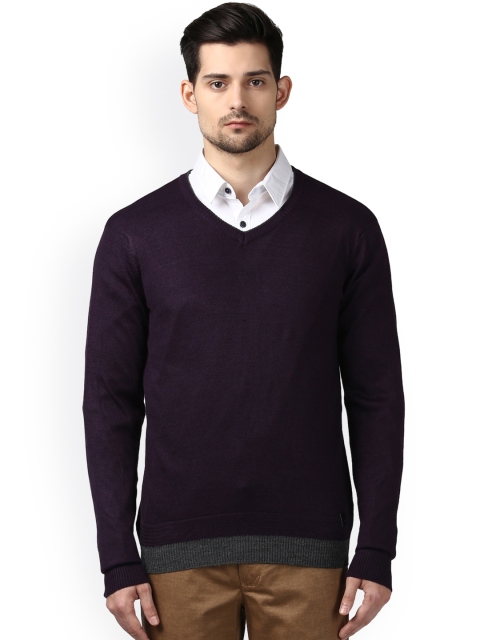 

Park Avenue Men Purple Solid Pullover
