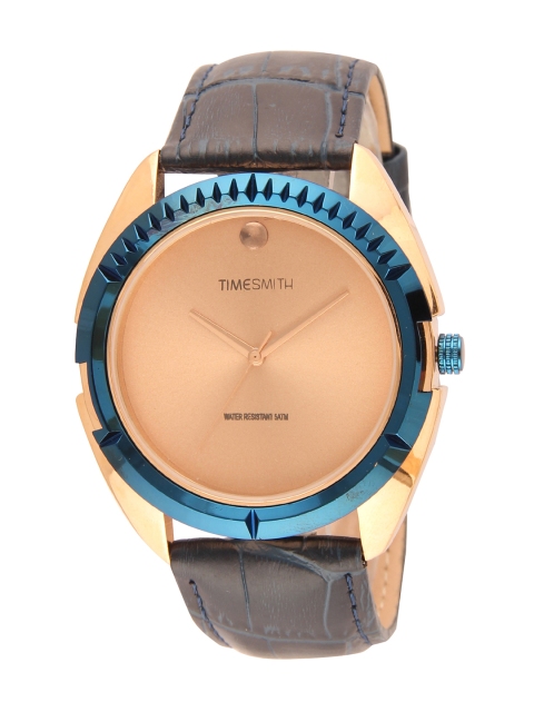 

TIMESMITH Men Gold-Toned & Blue Analogue Watch TSM-138-G