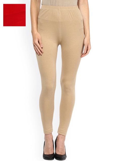 

Sakhi Sang Women Pack of 2 Ankle-Length Leggings, Beige