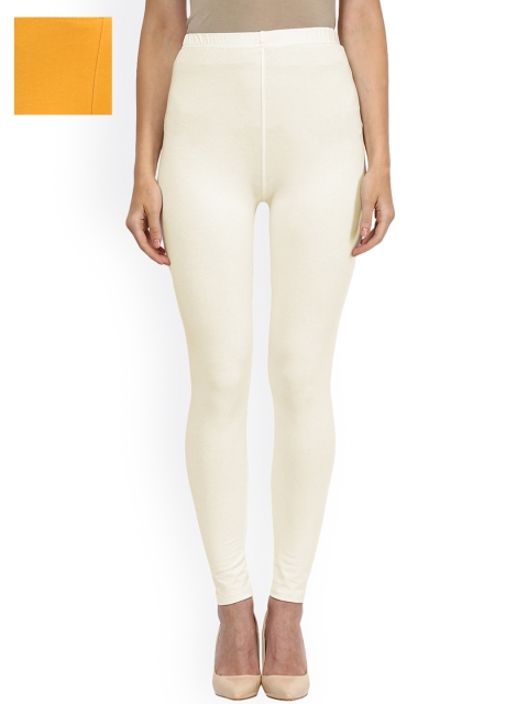 

Sakhi Sang Pack of 2 Ankle-Length Leggings, Cream