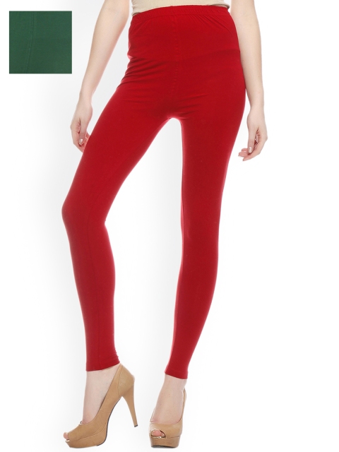 

Sakhi Sang Pack of 2 Ankle-Length Leggings, Red
