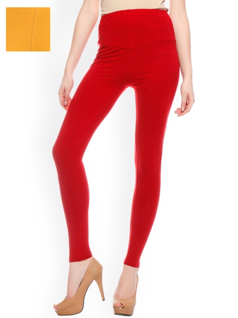 

Sakhi Sang Women Pack of 2 Ankle-Length Leggings, Red