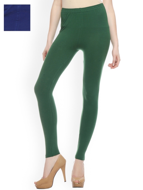 

Sakhi Sang Pack of 2 Ankle-Length Leggings, Green