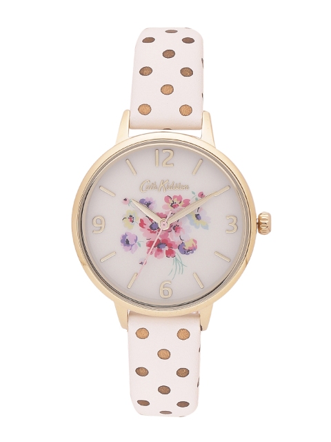 

Cath Kidston Women Cream-Coloured Printed Analogue Watch CKL004WG