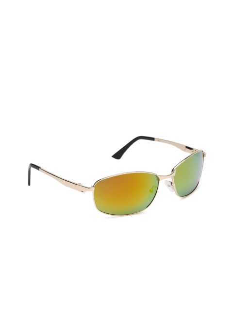 

Roadster Men Mirrored Rectangle Sunglasses MFB-PN-PS-B0016, Gold