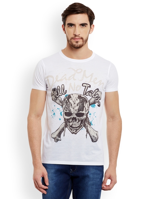 

Disney by Wear Your Mind Men White Printed Round Neck T-shirt