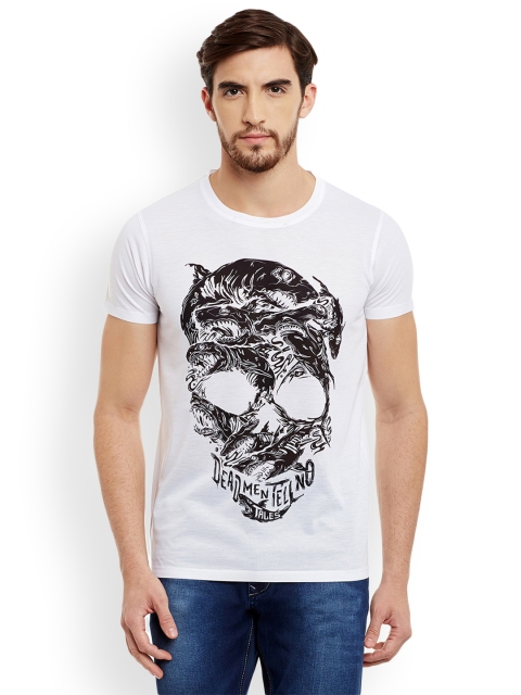 

Disney by Wear Your Mind Men White Printed Round Neck T-shirt