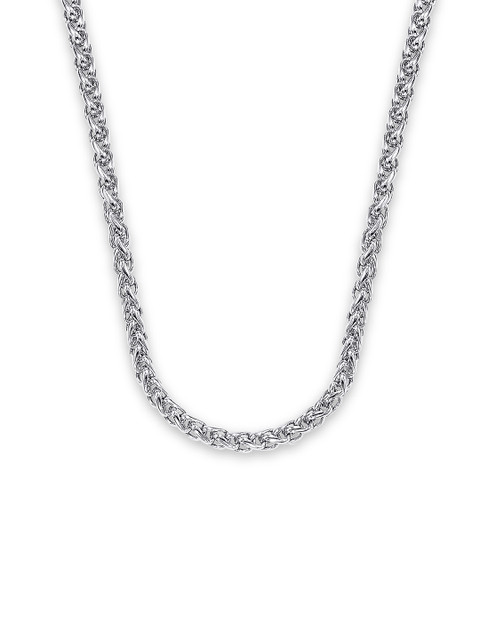 

Peora Men Silver-Toned Stainless Steel Silver-Plated Chain
