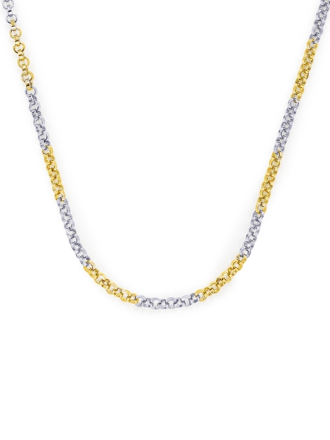

Peora Men Gold-Toned Stainless Steel Gold-Plated Chain