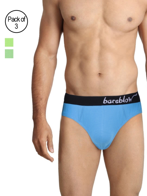 

Bareblow Men Pack of 3 Assorted Briefs BBBR030405XL, Multi