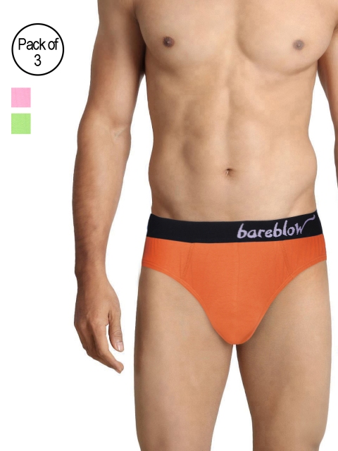 

Bareblow Men Pack of 3 Assorted Briefs BBBR060708XL, Multi