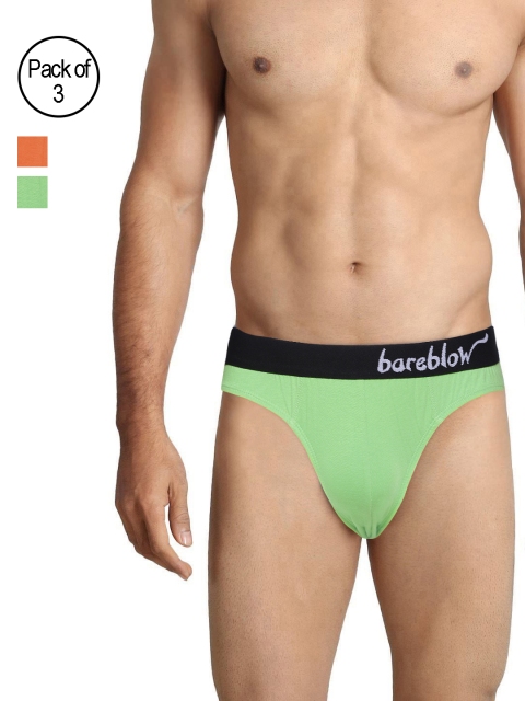 

Bareblow Men Pack of 3 Assorted Briefs BBBR050609XL, Multi