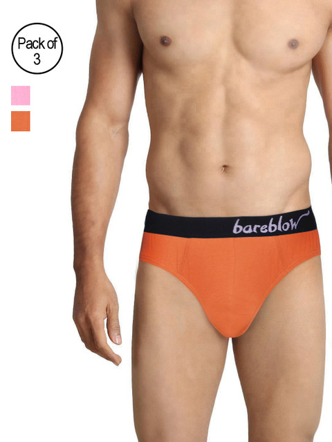 

Bareblow Men Pack of 3 Assorted Briefs BBBR060710XL, Multi