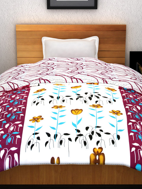 

Story@home Purple & White Floral Mild Winter 210 GSM Single Bed Comforter