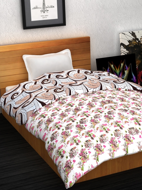 

Story@home Pink & White Floral Mild Winter 210 GSM Single Bed Comforter
