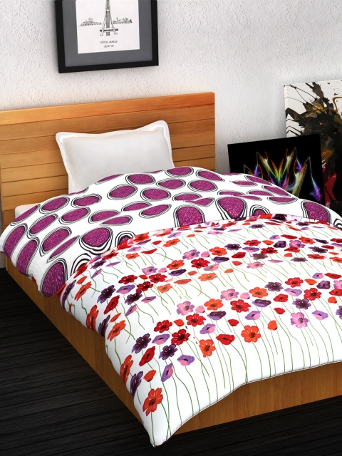

Story@home Purple & White Floral Mild Winter 210 GSM Single Bed Comforter