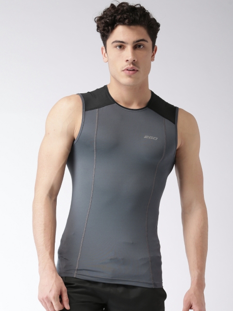 

2GO Men Charcoal Grey Training T-shirt