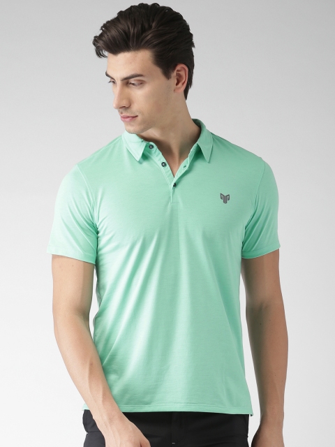 

2GO Men Green Solid Sports Polo T-shirt